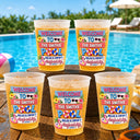 Playful, Family, Summer, Poolside, Outdoor Decor, Custom Text - Pool Party Relax And Play - Personalized Frosted Cups