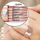Gift For Yourself,Gift For Women,Gift For Wife,Gift For Girlfriend,Gift For Mother,Gift For Grandma,Gift For Daughter,Gift For Sisters,Gift For Bestie,Love - Positive Affirmations For Self Reminder - Personalized Heart Stacking Rings