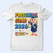 Gift For Kids,Gift For Grandkids,Grandpa - Grandkids,Grandma - Grandkids,Graduation,Happy - Preschool Kindergarten Graduation - Personalized T Shirt