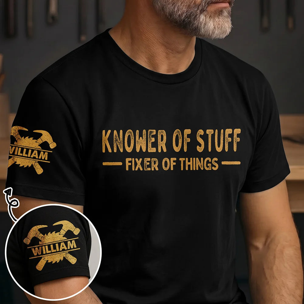 Professional Problem Solver Knower Of Stuff Fixer Of Things - Personalized T Shirt