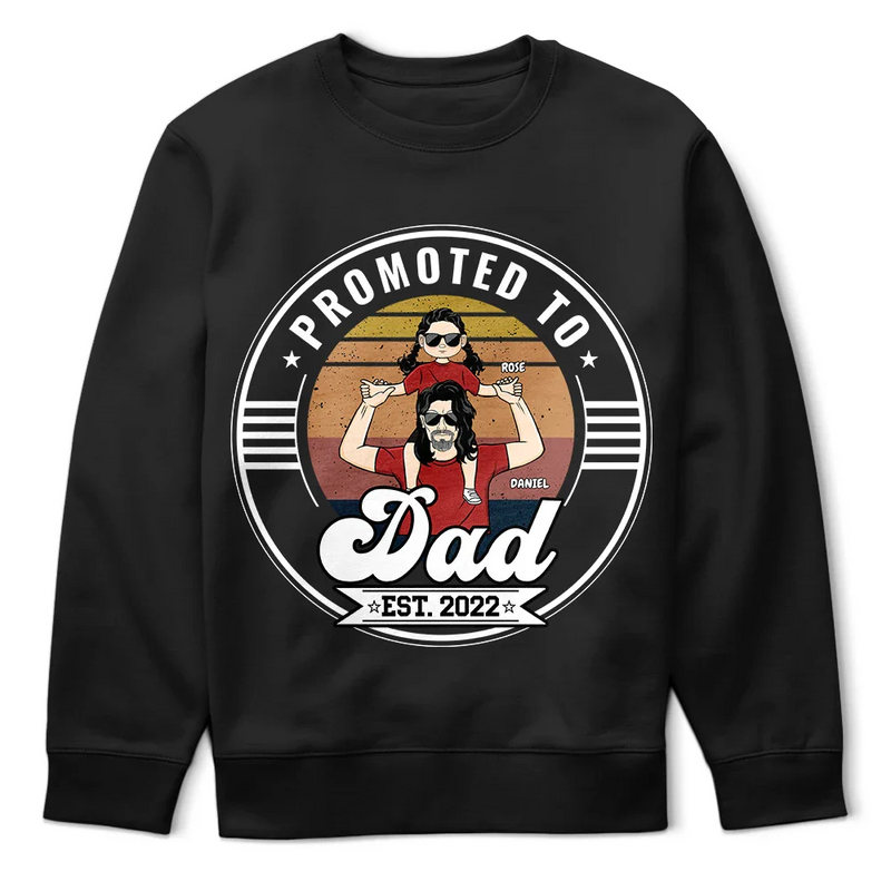 Gift For Husband,Gift For Yourself,Gift For Father,New Dad - Promoted To Daddy - Personalized T Shirt

