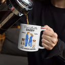 New Dad,New baby,New Mom,Happy - Promoted To Mommy & Daddy Baby Arriving - Personalized White Edge-to-Edge Mug