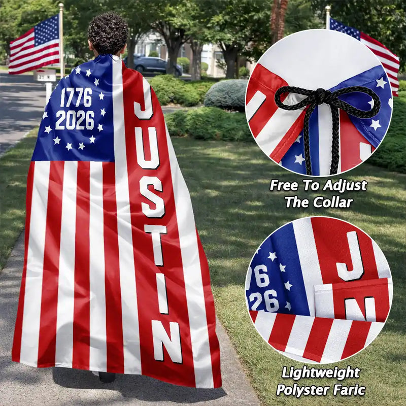 Independence Day,America 250th,Happy,Gift For Husband,Gift For Wife,Gift For Boyfriend,Gift For Girlfriend,Gift For Yourself,Gift For Women,Gift For Men - Proudly Celebrating 250 Years of Freedom - Personalized Costume Cape