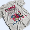 America 250th,Independence Day,Happy,Dog Lovers,Pet Lovers,Cat Lovers - Proudly Pawtriotic 250 Years Of Freedom Dog Cat - Personalized T Shirt