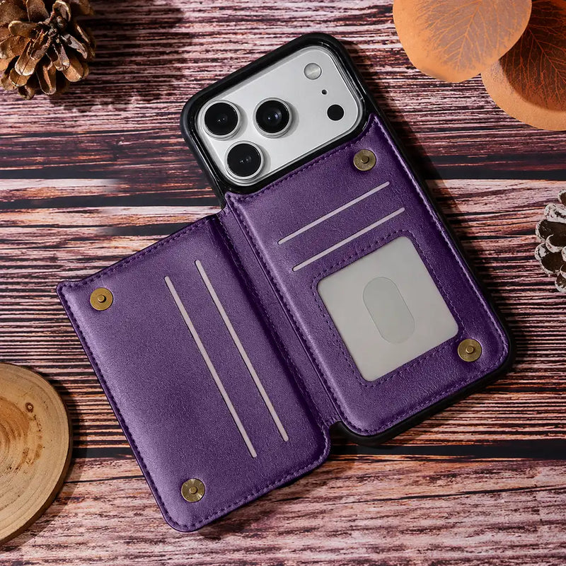 Gift For Mother,Gift For Grandma,Happy - Embossed Flower Leather Mom We Love You - Personalized Leather Flip Wallet Phone Case
