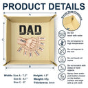 Gift For Father,Dad - Children,Happy,Non-Eng,Proud - Dad The Man The Myth The Legend - Personalized Leather Valet Tray