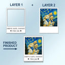 Gift For Father,Gift For Grandpa,Non-Eng,Photo - Starry Night,Adorable - Custom Photo Starry Night Drive Safe Daddy I Love You - Personalized Custom Shaped Acrylic Car Visor Clip