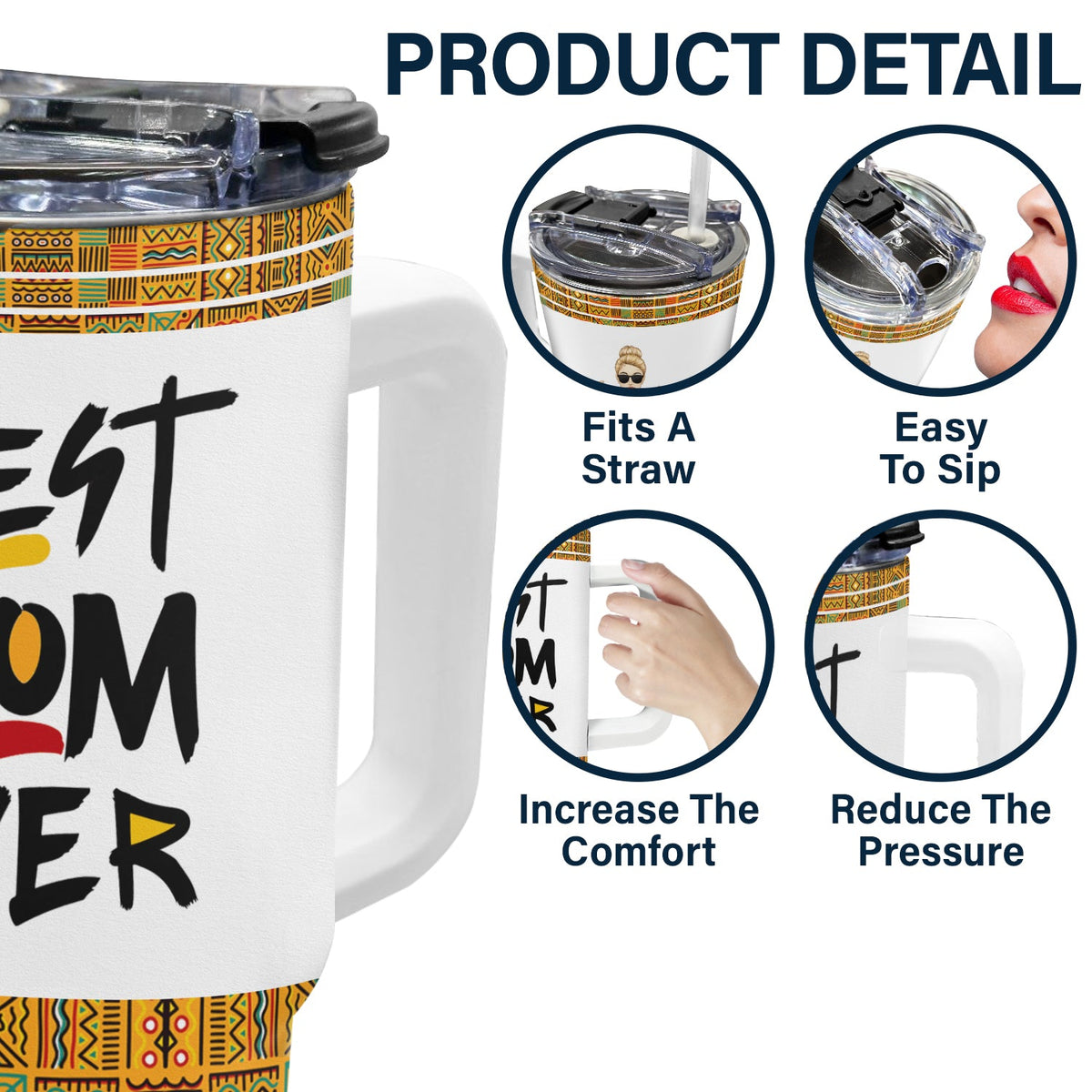 Dope Black Mom - Gift For Mom - Personalized 40oz Tumbler With Straw