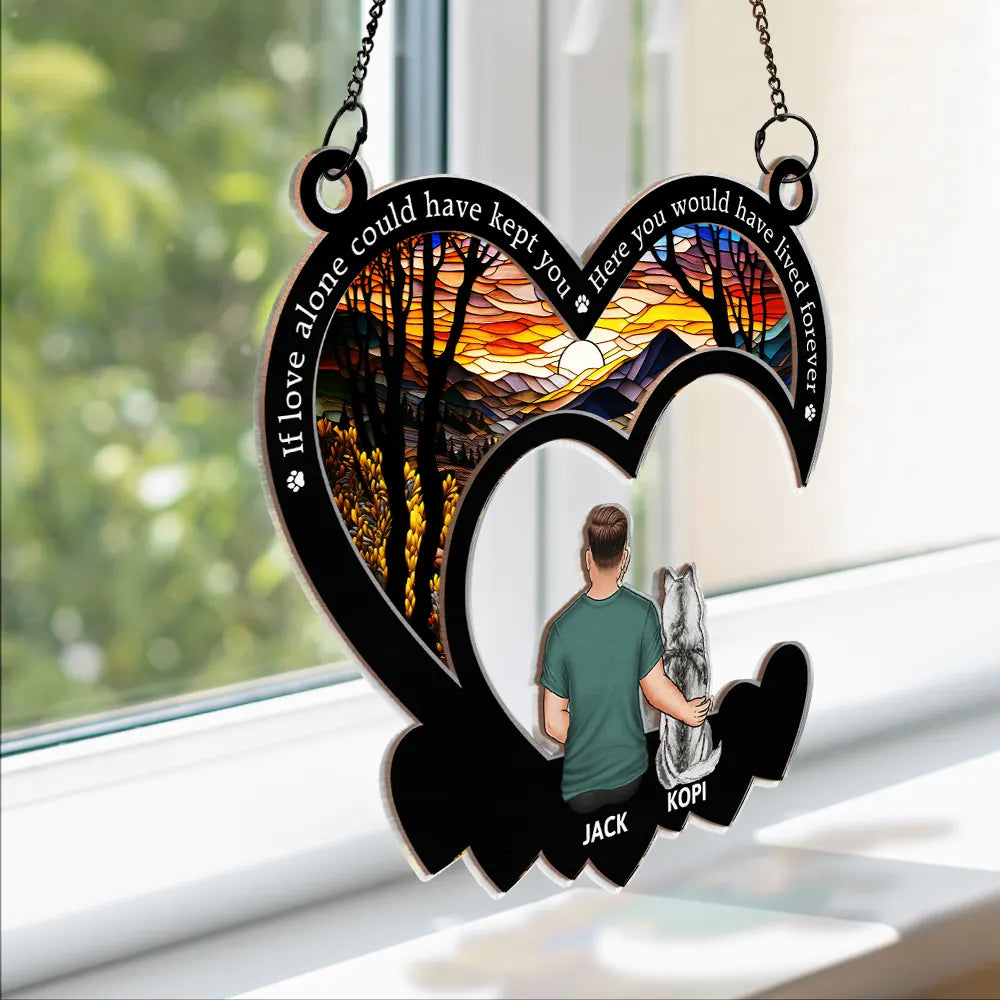 Friends Live Forever In The Memories We Keep - Personalized Window Hanging Suncatcher Ornament