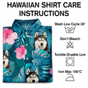 Custom Photo,Summer,Gift For Women,Gift For Men,Gift For Father,Happy,Non-Eng,Photo,Playful - Custom Photo Tropical Leaves Funny Family Pet Face - Personalised Hawaiian Shirt
