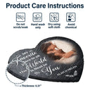 Custom Photo My Favorite Place In All The World - Personalized Heart Memorial Garden Stone
