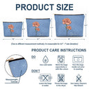 Birth Flower For Women - Personalized Cosmetic Bag