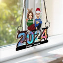 Family Sitting 2024 - Personalized Window Hanging Suncatcher Ornament