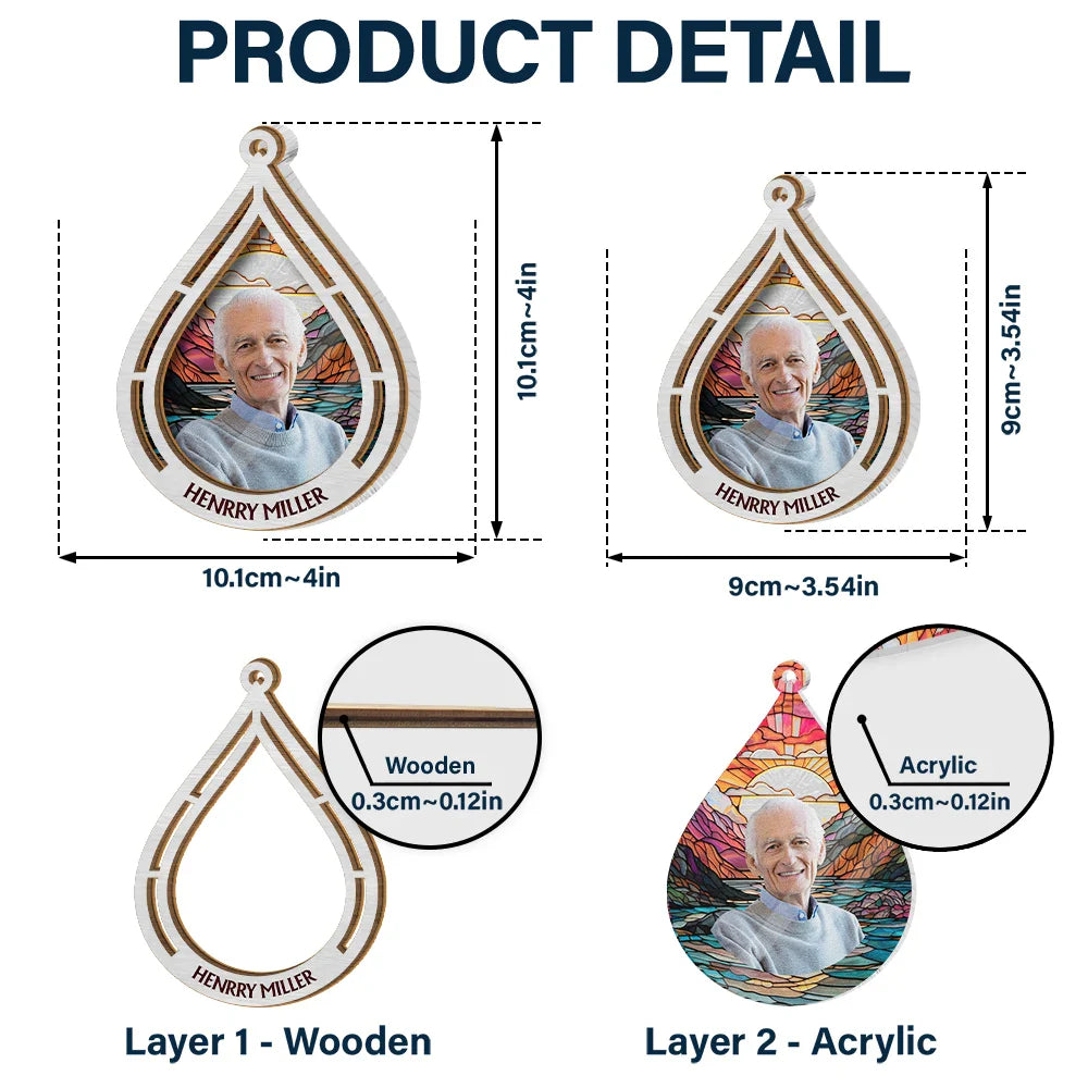 Custom Photo I Am Always With You - Personalized Suncatcher Ornament