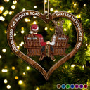 God Blessed The Broken Road Back Couples - Personalized Wooden Cutout Ornament