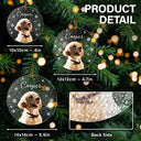 Custom Photo Christmas Puppy Picture - Personalized Stained Glass Ornament