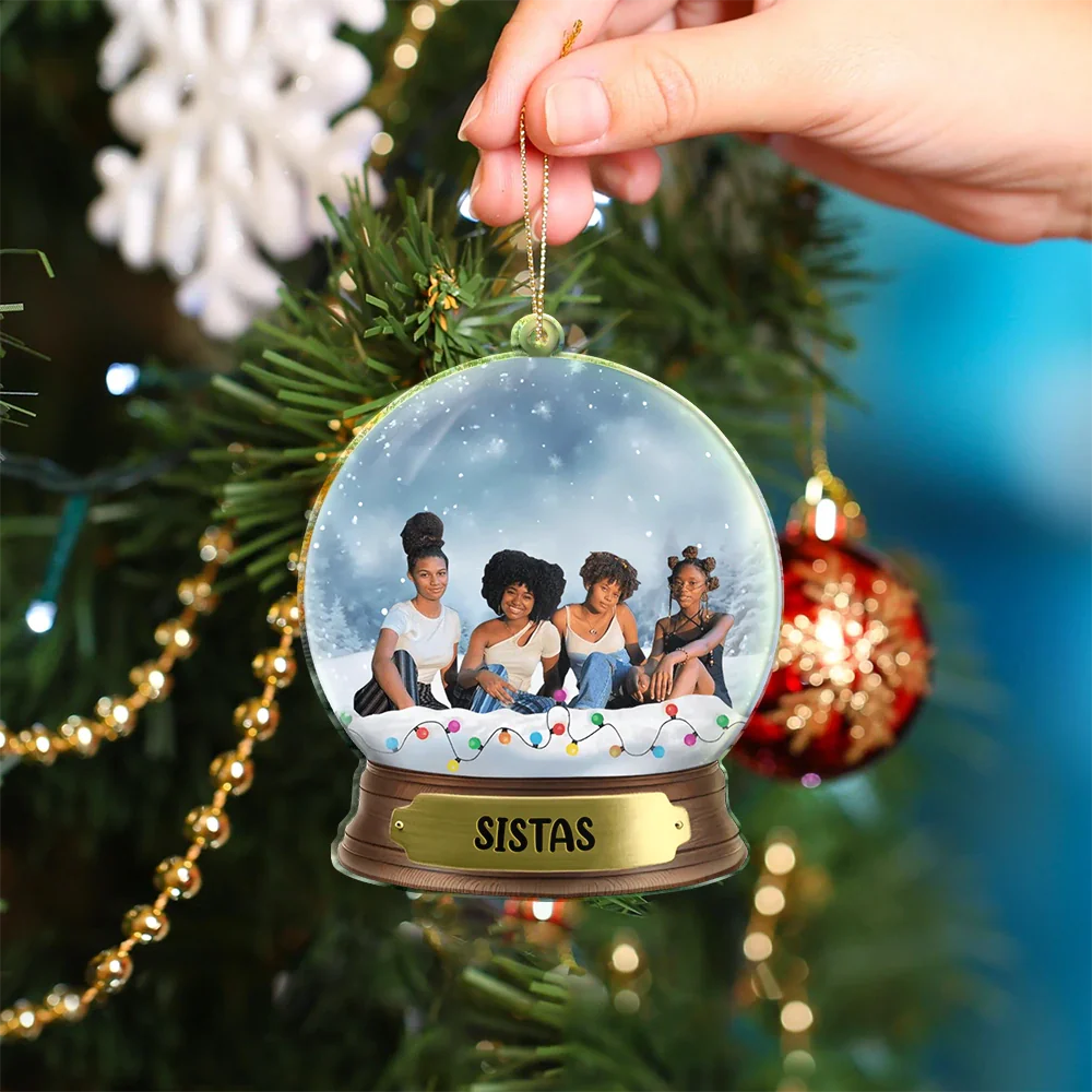 Gift For Bestie, Sisters - Custom Photo Besties Sister - Personalized Custom Shaped Acrylic Ornament