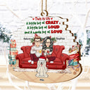 Pet Couple, Pet Lovers - This Is Us A Little Bit Loud - Personalized Custom Shaped Wooden Ornament
