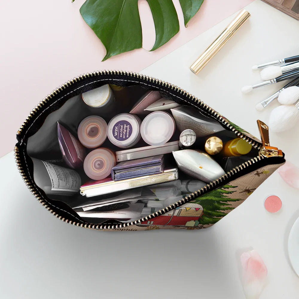 Gift For Yourself, Camping, Campsite - Queen Of The Camper - Personalized Cosmetic Bag
