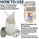Gift For Bestie,Happy - A Friend Is God's Way Of Making Sure We Never Walk Alone - Personalized Mason Jar Light