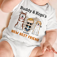 Pet Lovers, Dog Lovers, Cat Lovers, Gift For Kids - New Best Friend Pet Lovers - Personalized Baby Onesie
