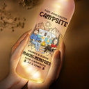 Camping, Campsite, Gift For Couples, Gift For Husband, Gift For Wife, Gift For Boyfriend, Gift For Girlfriend - Husband And Wife Camping Partners For Life - Personalized Bottle Light