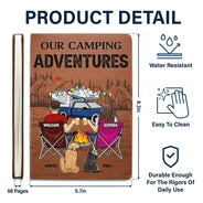 Camping, Campsite, Dog Couple - You And Me And The Dogs - Personalized Leather Journal
