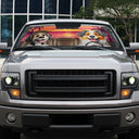 Dog Lovers, Dog Mom, Pet Lovers - Dog's Trip 3D Cartoon Effect - Personalized Auto Sunshade