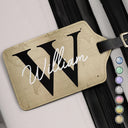 Travel, Gift For Yourself, Gift For Women, Gift For Men - Custom Name Monogram World Map - Personalized Luggage Tag
