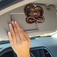 Gift For Couples,Gift For Husband,Gift For Wife,Gift For Boyfriend,Gift For Girlfriend,Love - Drive Safe I Love You Holding Hand Couple - Personalized Custom Shaped Car Visor Clip