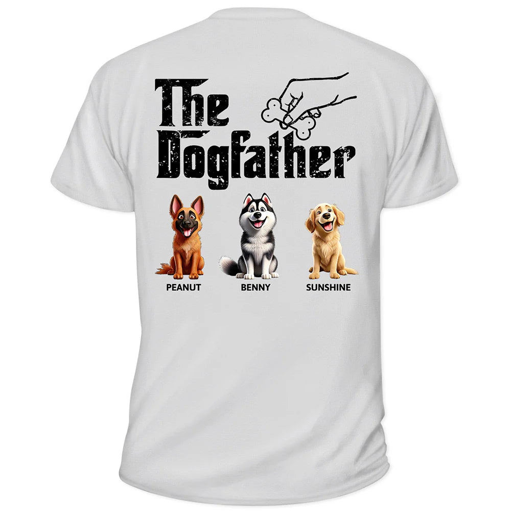 Dog Lovers,Pet Lovers,Dog Dad,Funny - The Dog Father 3D Effect - Personalized T Shirt