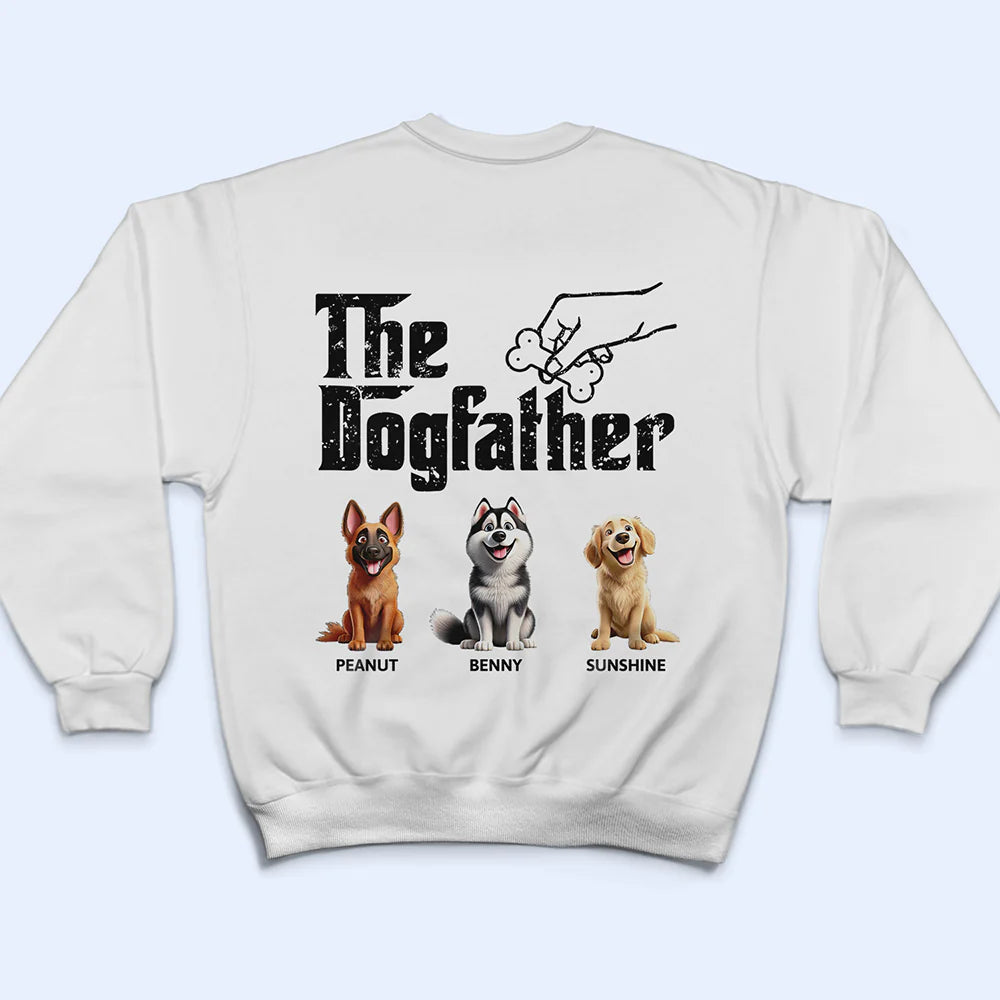 Dog Lovers,Pet Lovers,Dog Dad,Funny - The Dog Father 3D Effect - Personalized T Shirt