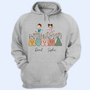 Gift For Grandma - Custom Photo Grandma Mom Flower Title - Personalized T Shirt