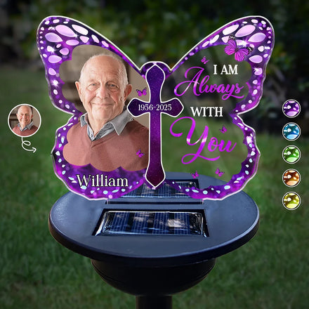 Custom Photo Your Wings Were Ready But My Heart Was Not - Personalized Solar Light