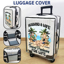 Travel,Gift For Husband,Gift For Wife,Gift For Boyfriend,Gift For Girlfriend,Gift For Couples - Travel Partners For Life - Personalized Clear Luggage Cover
