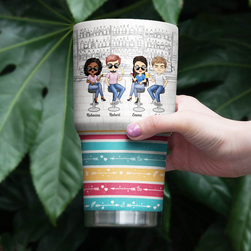 Best Friends Here's To Another Year Of Bonding Over Alcohol White - Bestie BFF Gift - Personalized Custom 30 Oz Tumbler