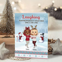 Work Made Us Colleagues - Christmas Gift For Friends And Colleagues - Personalized Custom Folded Greeting Card