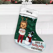 Have A Holly Jolly Christmas - Christmas Gift For Family - Personalized Custom Christmas Stocking
