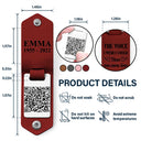 Memorial, Family, Parents, Gift For Grandparents, Sad, Custom Photo - Custom Photo QR Code Memorial The Voice I Wish I Could Hear - Personalized Leather Photo Keychain