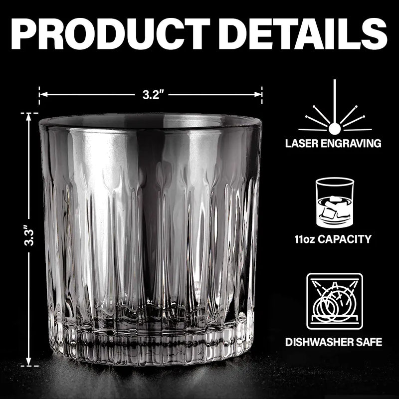 Just Married - Personalized Rocks Whiskey Glass