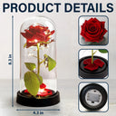 Gift For Couples,Love - Together And Forever Yours - Personalized Everlasting Rose Dome Lamp