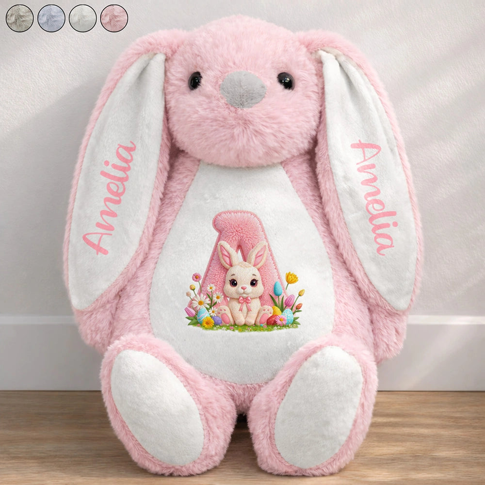Rabbit Alphabet Letters Faux Chenille - Personalized Soft Toy Bunny