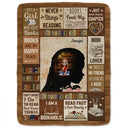 Reading,Gift For Yourself,Gift For Women,Happy - Reading Just A Girl Who Loves Books, Book Soul - Personalized Fleece Blanket, Sherpa Blanket
