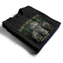 Gift For Father,Gift For Grandpa,Love - Realistic Art Papa Dad Wolf Pack - Personalized T Shirt