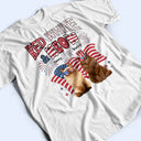 Funny, Cat Lovers, Pet Lovers, Independence Day - Red White Meow - Personalized T Shirt