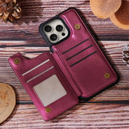 Gift For Yourself, Gift For Women, Gift For Men, Happy - Birth Flower Bouquet And Name - Personalized Leather Flip Wallet Phone Case