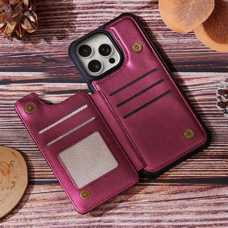 Dog Lovers, Dog Mom, Dog Dad - I'm A Cat Person - Personalized Leather Flip Wallet Phone Case