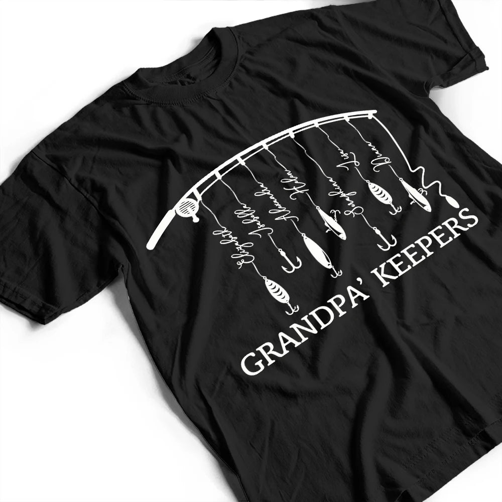 Dad's Hobby,Fishing,Gift For Father,Non-Eng,Icon,Playful - Reel Cool Dad Grandpa - Personalized T Shirt