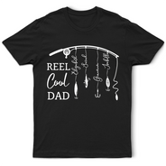 Dad's Hobby,Fishing,Gift For Father,Non-Eng,Icon,Playful - Reel Cool Dad Grandpa - Personalized T Shirt