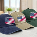 Independence Day,America 250th,Gift For Yourself,Happy,Gift For Women,Gift For Men - Rejecting Kings Since 1776 - Personalized Vintage Washed Denim Cap